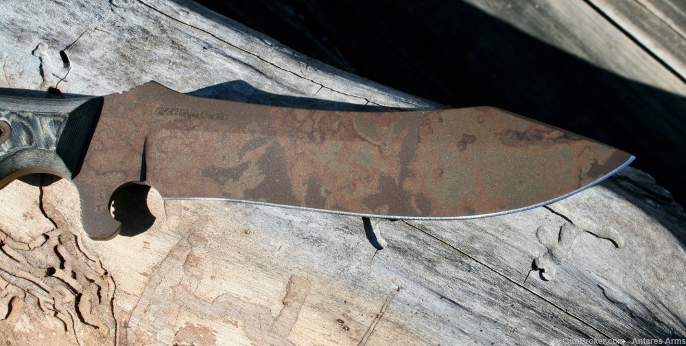 Dawson Knives Forester Magnacut Scorched Earth G10 Camo Handle leather NEWN-img-9