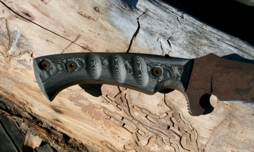 Dawson Knives Forester Magnacut Scorched Earth G10 Camo Handle leather NEWN-img-10