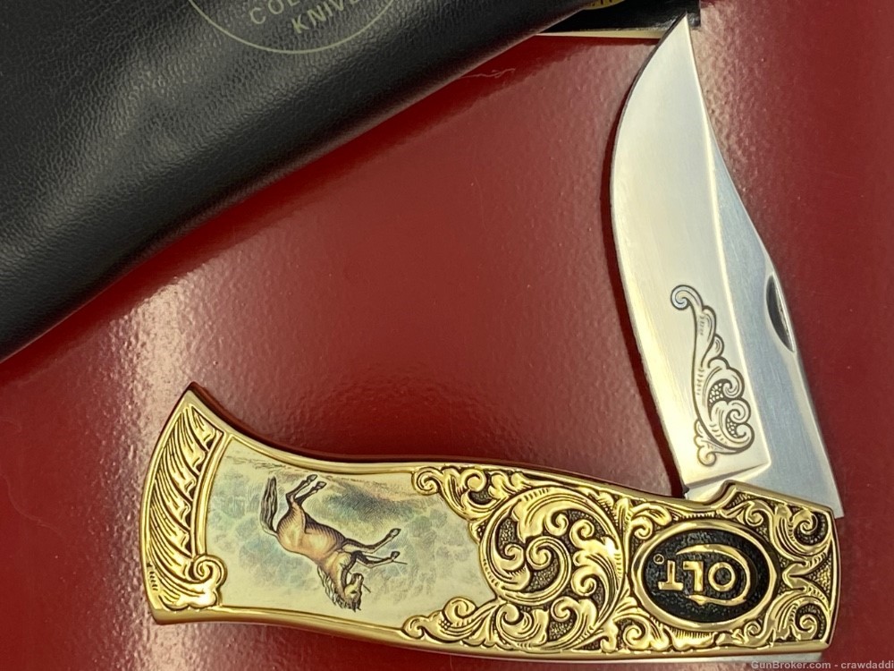 Rampant Colt Collectors pocket Knife with case new condition-img-2