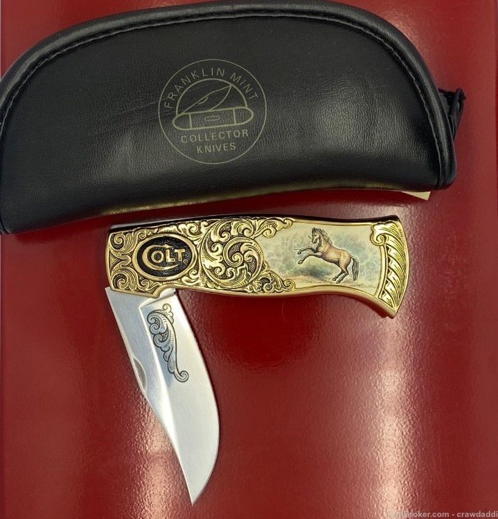 Rampant Colt Collectors pocket Knife with case new condition-img-1