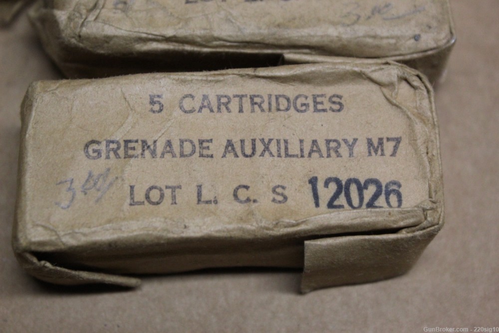 WW2 M7 Auxiliary Grenade Launching Blanks 2 Sealed Packs Of 10-img-1