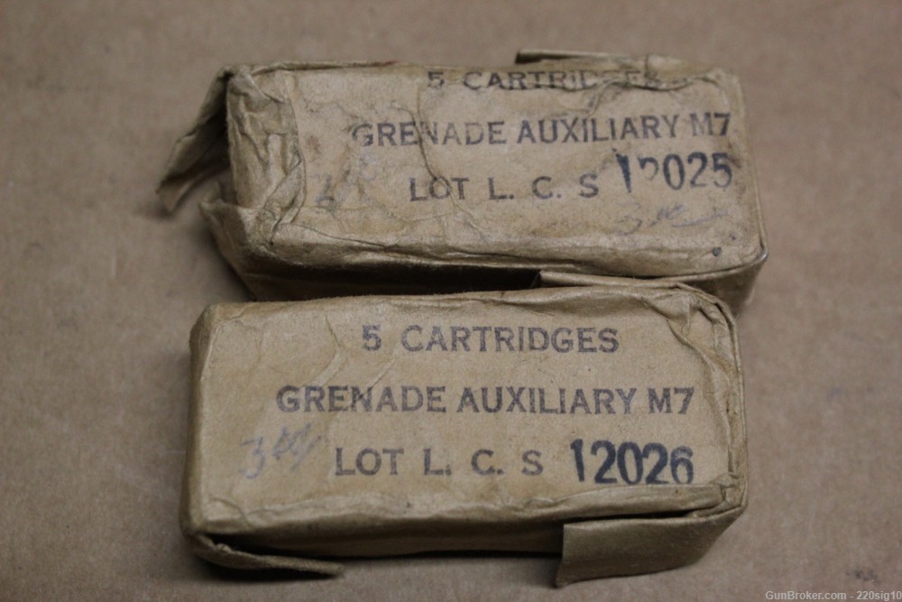 WW2 M7 Auxiliary Grenade Launching Blanks 2 Sealed Packs Of 10-img-0