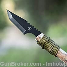 Stainless Hunting Knife Flint Fire Starter Penny-img-0