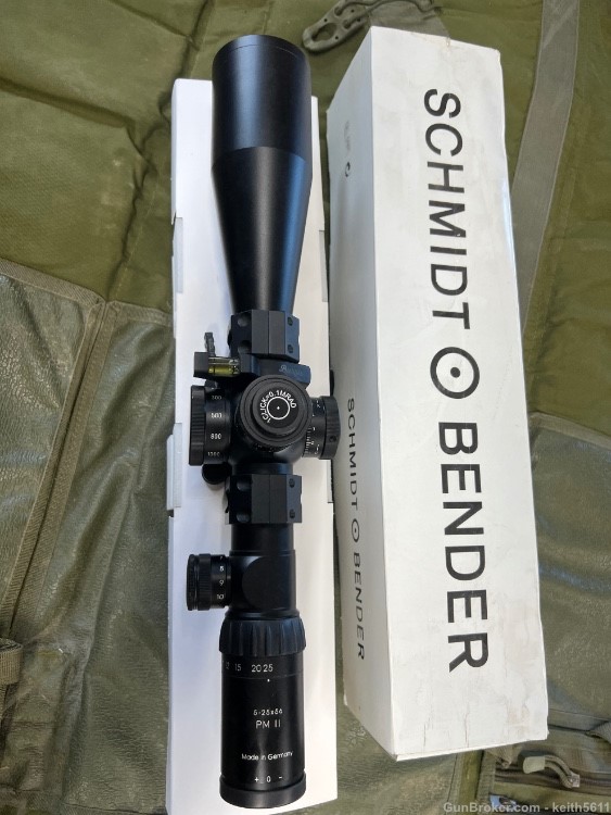 PRICE DROP! Schmidt Bender 5-25x56 PMII Illum FFP H2CMR Mil Rifle Scope -img-0