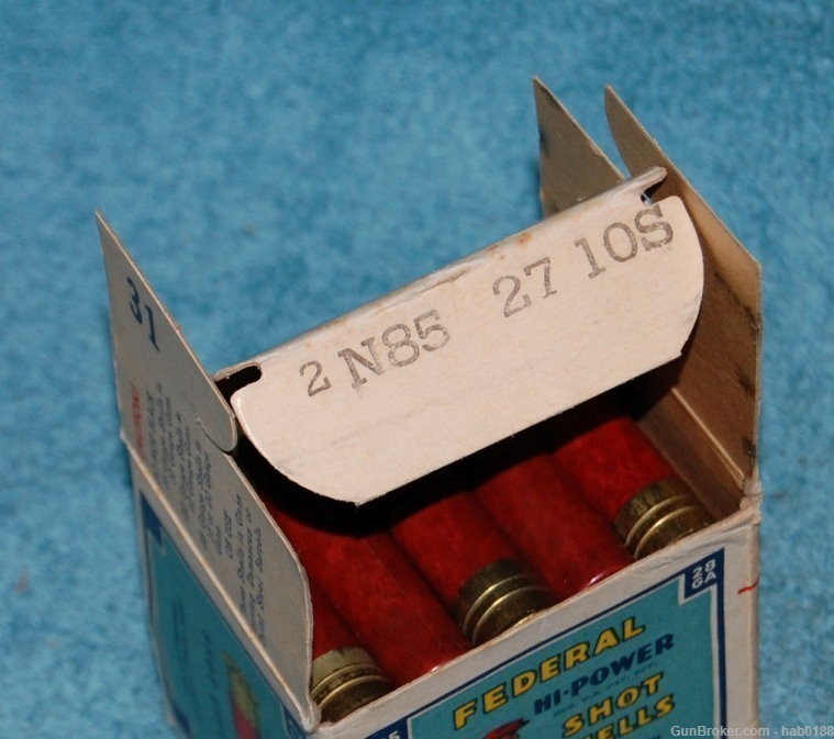 Vintage Full Box Federal Hi-Power Target 28 Gauge Trap Shooter Red Sweater-img-6
