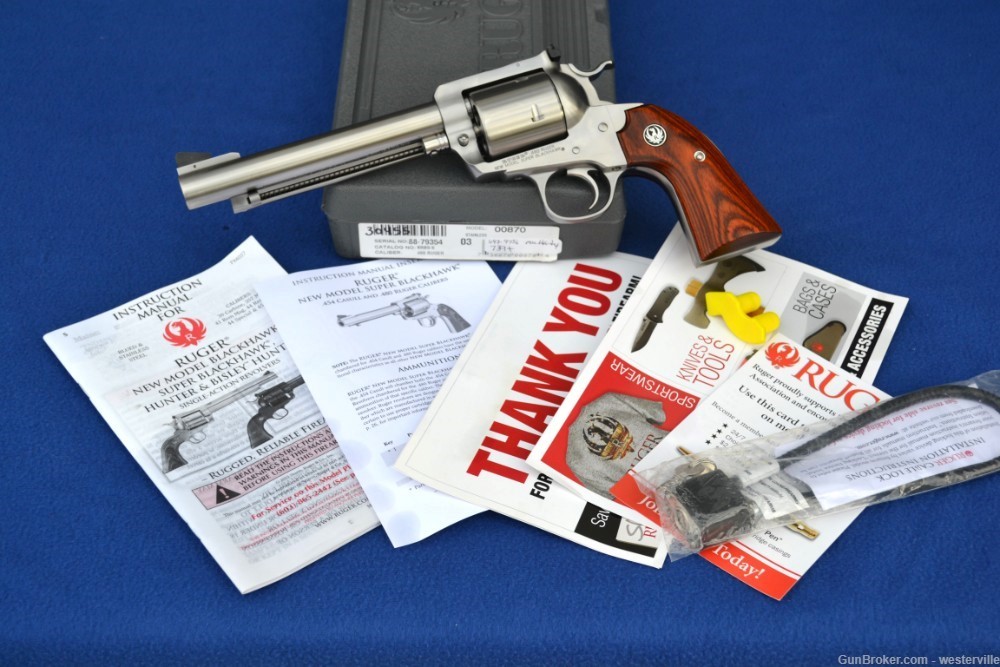 Ruger Bisley Blackhawk 480 Ruger Stainless Steel Box, Papers .480-img-8
