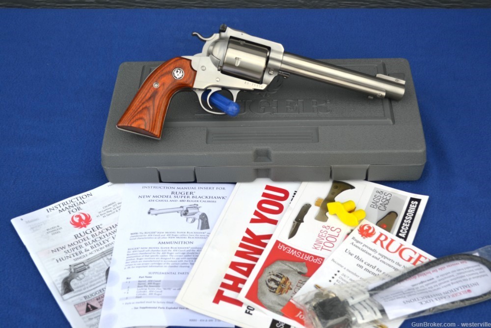 Ruger Bisley Blackhawk 480 Ruger Stainless Steel Box, Papers .480-img-13