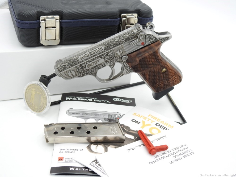 Ultra Rare Custom Engraved Walther PPK/S .380 ACP  007 James Bond Edition!-img-1