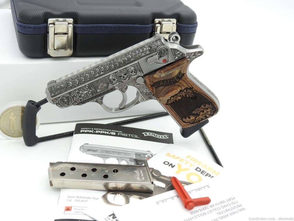 NEW RELEASE! Custom Engraved Walther PPK/S .380 ACP Aztec Empire Edition!-img-1