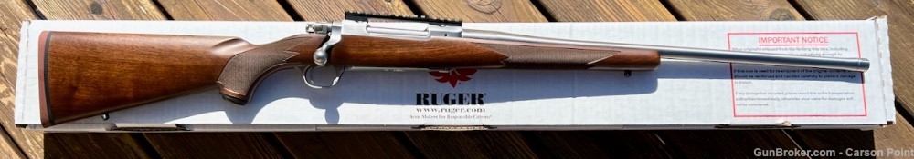 Ruger 77 Hawkeye Hunter .30-06  Stainless Walnut 22" barrel NIB 57108-img-1