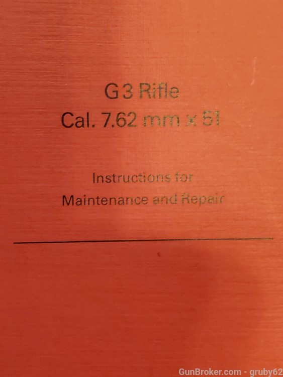 Heckler & Koch G3 Rifle Maintenance Manual W/ Warranty Document-img-2