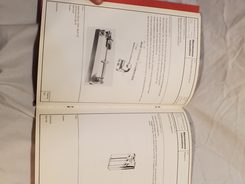 Heckler & Koch G3 Rifle Maintenance Manual W/ Warranty Document-img-6