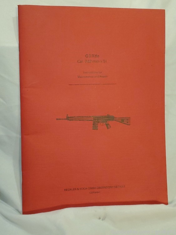 Heckler & Koch G3 Rifle Maintenance Manual W/ Warranty Document-img-1