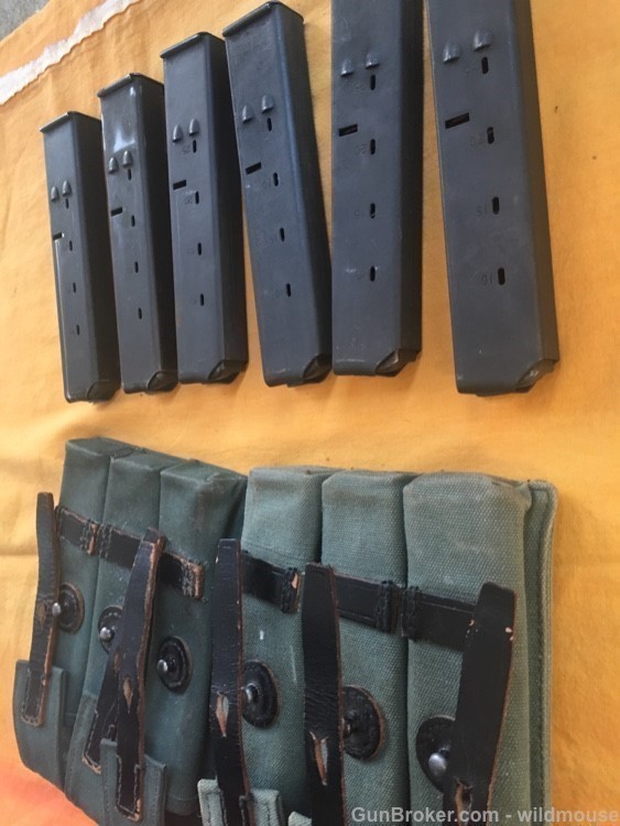 6 Uzi 25 rnd mags in original pouches , exc cond -img-7