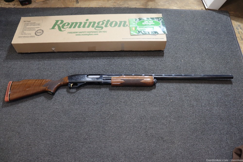 NIB Remington 870 Trap Pump Action 12 Gauge Shotgun (SN#R594677Z)-img-0
