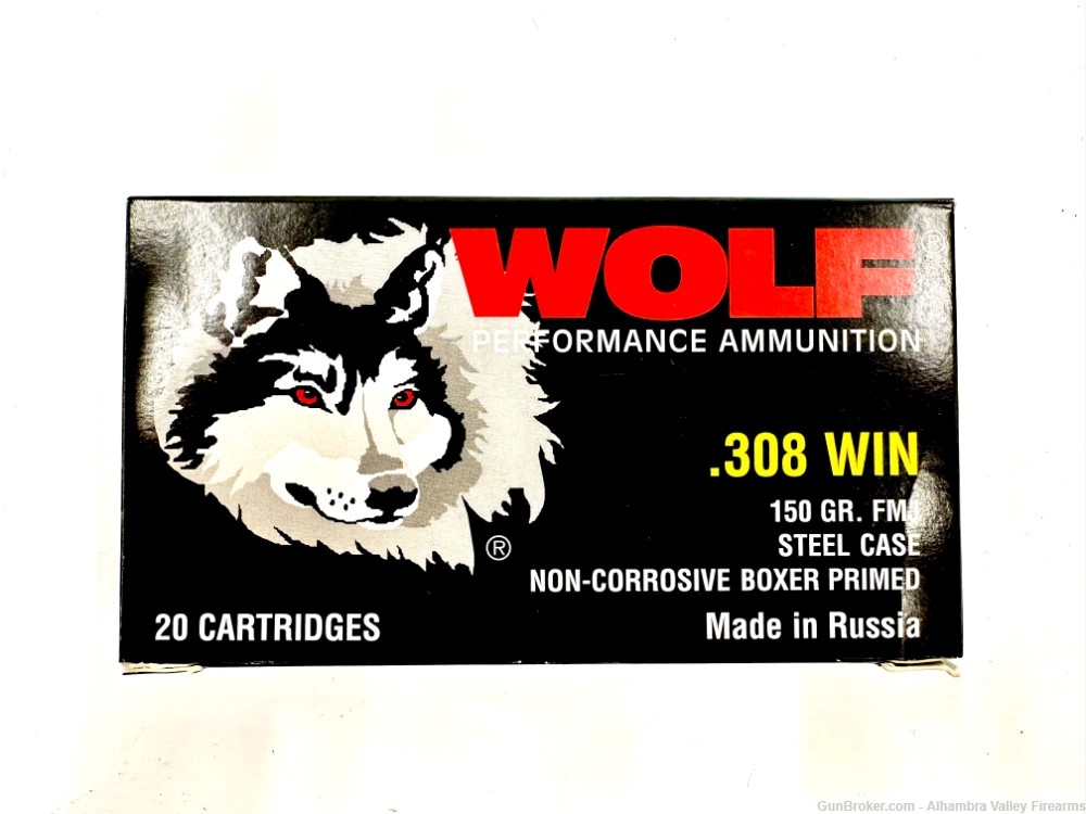 WOLF 308 REM. Ammo 150gr FMJ (200 Rounds)-img-4