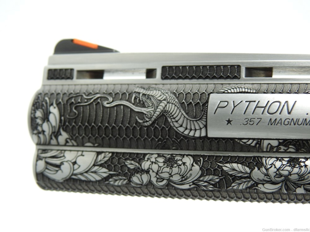 Collectible Rare Spectacular Custom Engraved Colt Python 6" 357 MAG-img-35