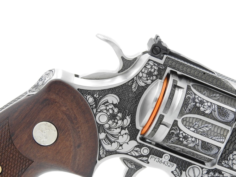 Collectible Rare Spectacular Custom Engraved Colt Python 6" 357 MAG-img-18
