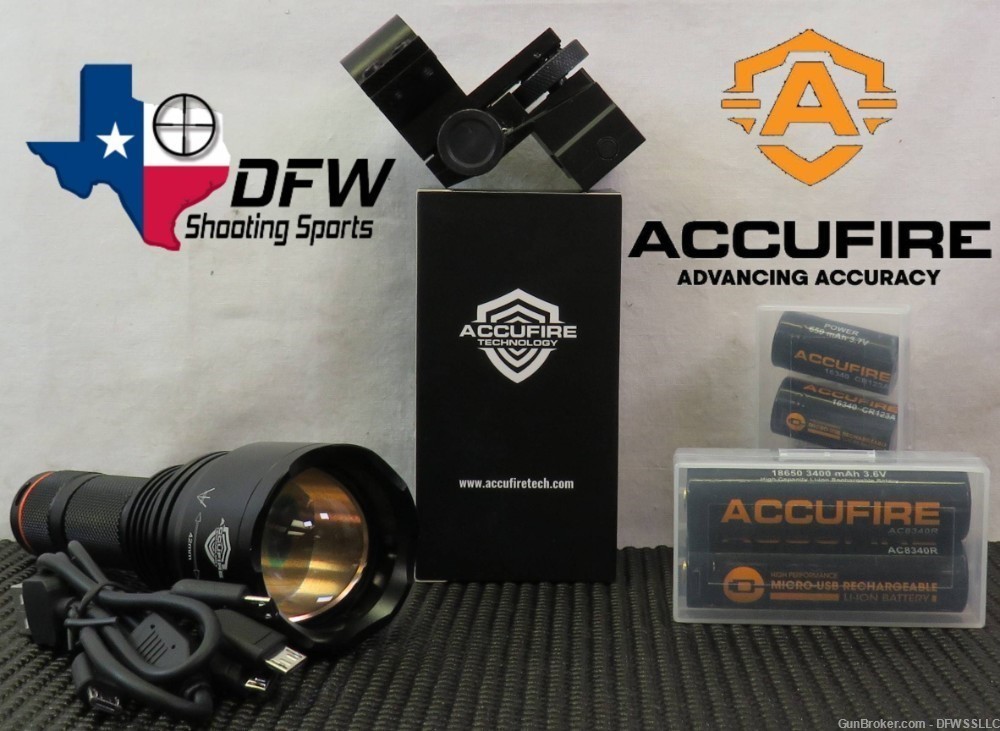 PENNY! ACCUFIRE IR300 INFRARED ILLUMINATOR W/ PIC MOUNT & CHARGER SET-NEW!-img-0