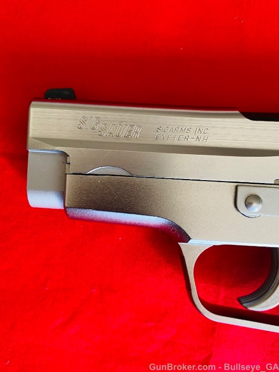 Sig Sauer P228 West German "KB" 1991 9mm NICKEL & Wood Grips * MINT *-img-10