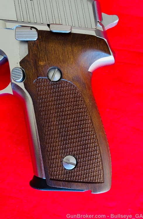 Sig Sauer P228 West German "KB" 1991 9mm NICKEL & Wood Grips * MINT *-img-7