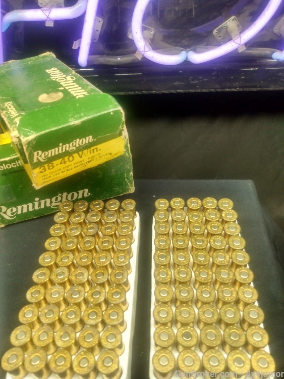 38-40 win. soft point REMINGTON RARE VINTAGE COLLECTOR LOOK! 100 ROUNDS!-img-6