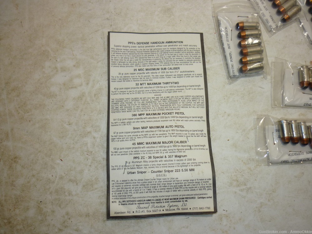 48rd - PERSONAL PROTECTION SYSTEMS, LTD - .380 Auto - Moscow PA - 380 ACP-img-3