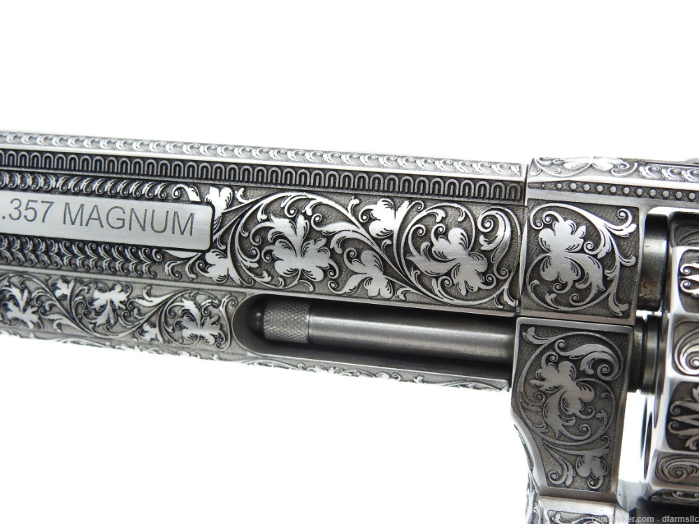 Rare Unique Custom Engraved S&W Smith & Wesson 686 Plus Deluxe 6" 357 MAG -img-30