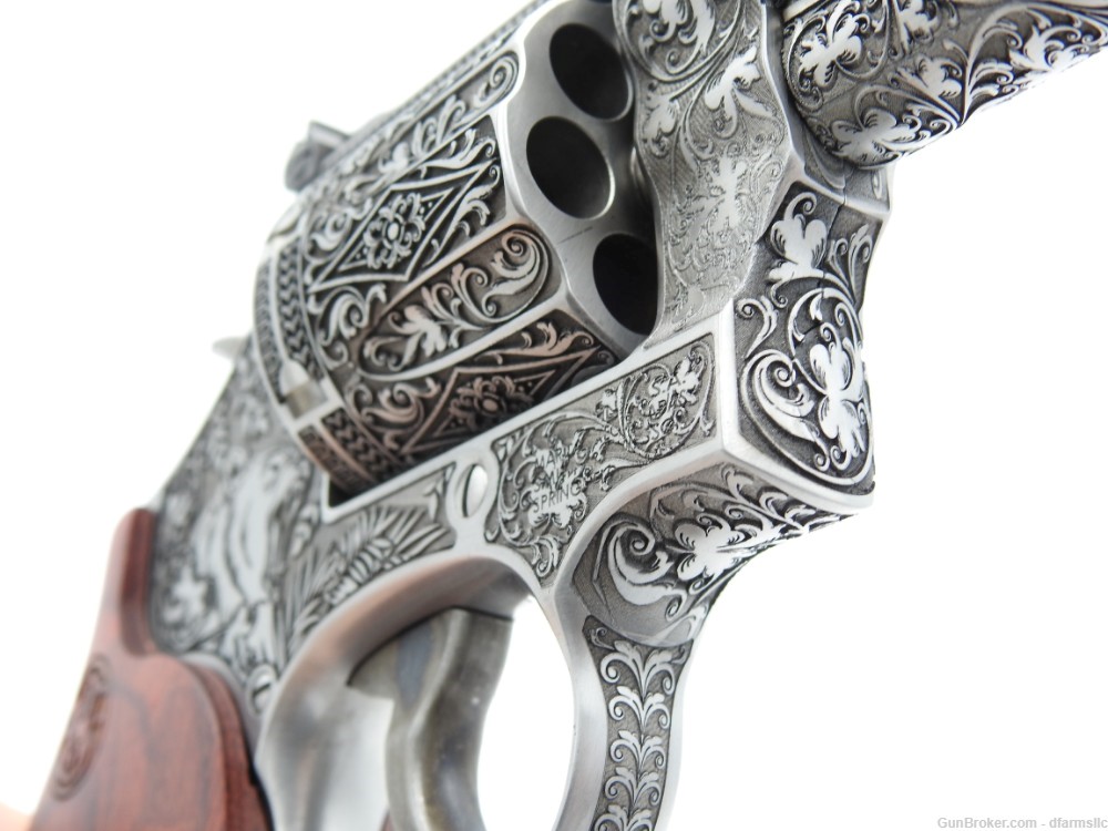 Rare Unique Custom Engraved S&W Smith & Wesson 686 Plus Deluxe 6" 357 MAG -img-23