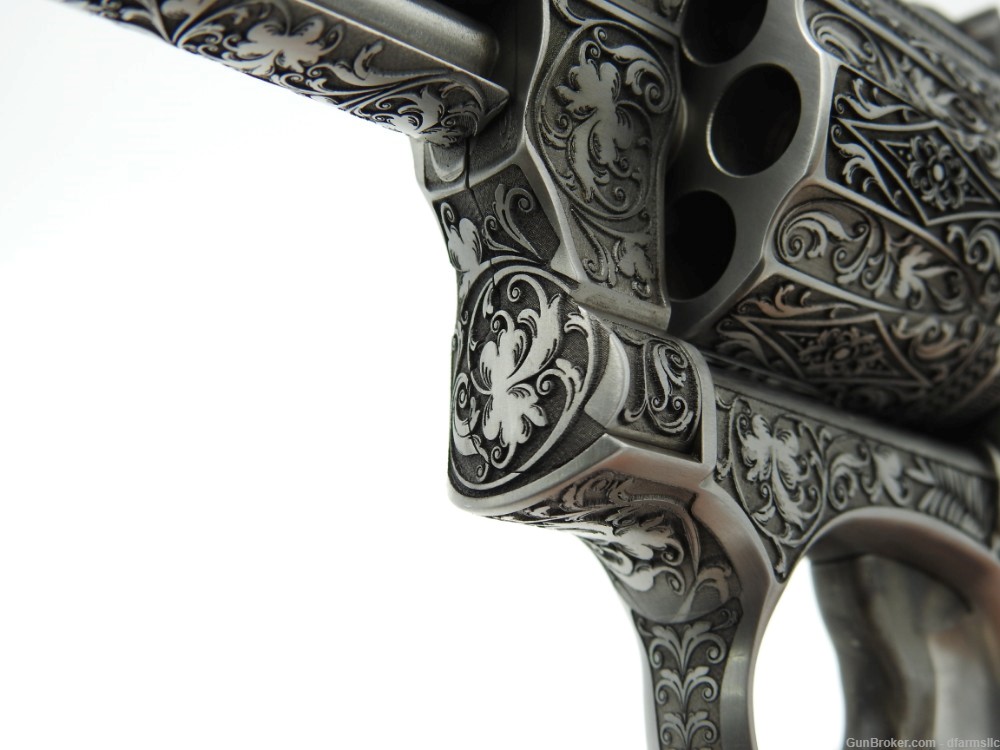 Rare Unique Custom Engraved S&W Smith & Wesson 686 Plus Deluxe 6" 357 MAG -img-24