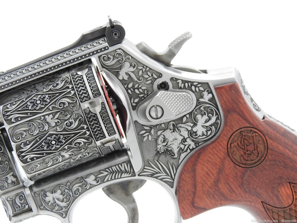 Rare Unique Custom Engraved S&W Smith & Wesson 686 Plus Deluxe 6" 357 MAG -img-7