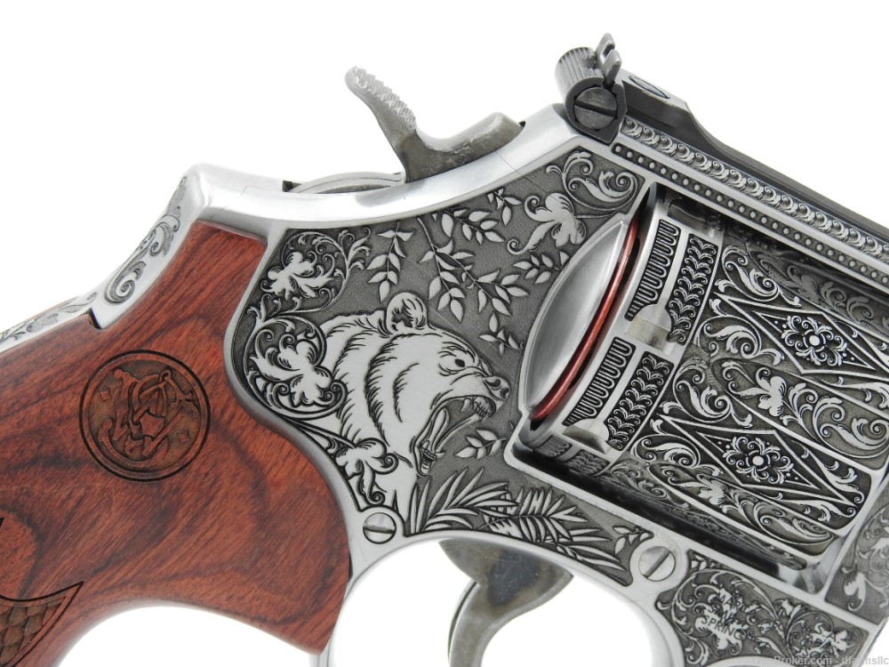 Rare Unique Custom Engraved S&W Smith & Wesson 686 Plus Deluxe 6" 357 MAG -img-17