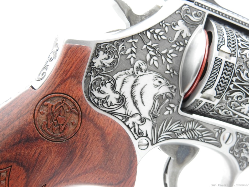 Rare Unique Custom Engraved S&W Smith & Wesson 686 Plus Deluxe 6" 357 MAG -img-26