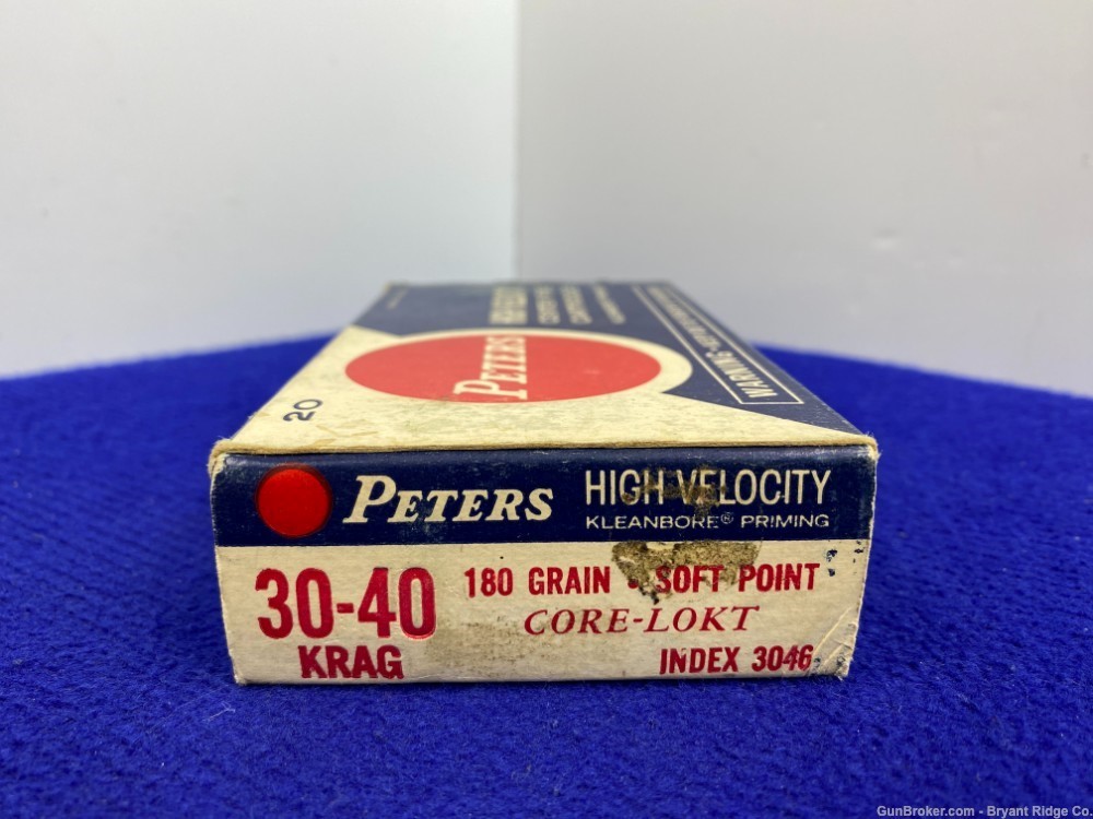 VINTAGE Peters .30-40 Krag 40Rds *EXTREMELY COLLECTABLE AMMO*-img-5