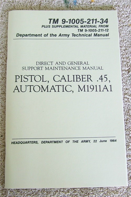 Pistol, Caliber.45 Automatic, M1911A1 TM 9-1005-211-34  #1-img-0