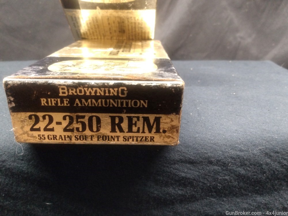 VINTAGE 22-250 BROWNING collector AMMO rare look NR!-img-13