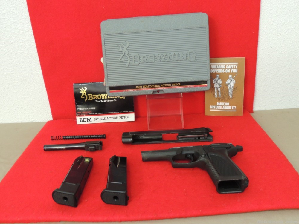  Browning BDM Unique DA/SA Modes 9mm Pistol 1 Owner in Box 2 Mags 1996 9mm-img-2