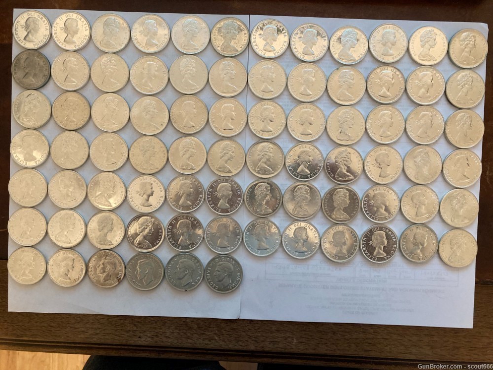 Canada 80% Silver Dollars 78 Coin Lot-img-0