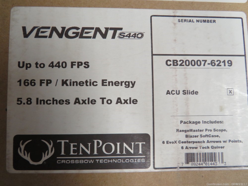 PENNY! TENPOINT VENGENT S440 CROSSBOW 440FPS REVERSE-DRAW W/ CASE NIB!-img-9