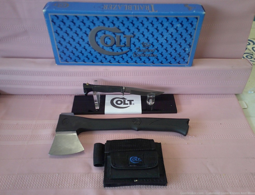 WOW! Uber RARE Complete In Box COLT CT2 Trailblazer Axe & Knife Combo!-img-2