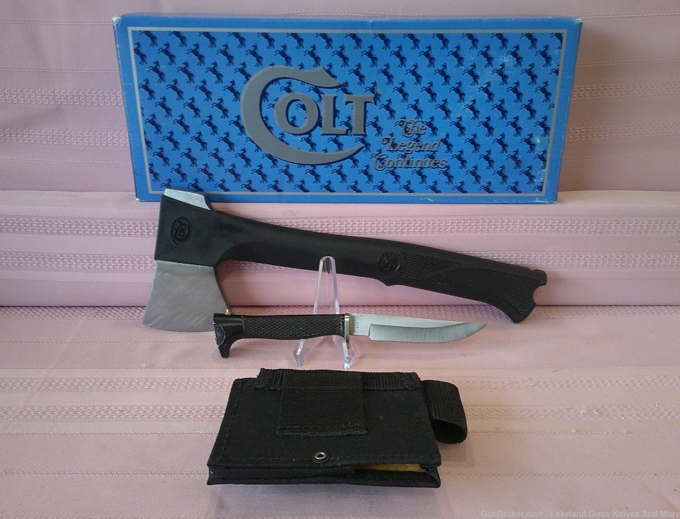 WOW! Uber RARE Complete In Box COLT CT2 Trailblazer Axe & Knife Combo!-img-1