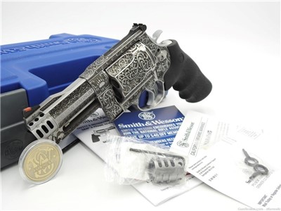 Custom Engraved Woodland Mountain S&W Smith & Wesson 500 4" Compensated