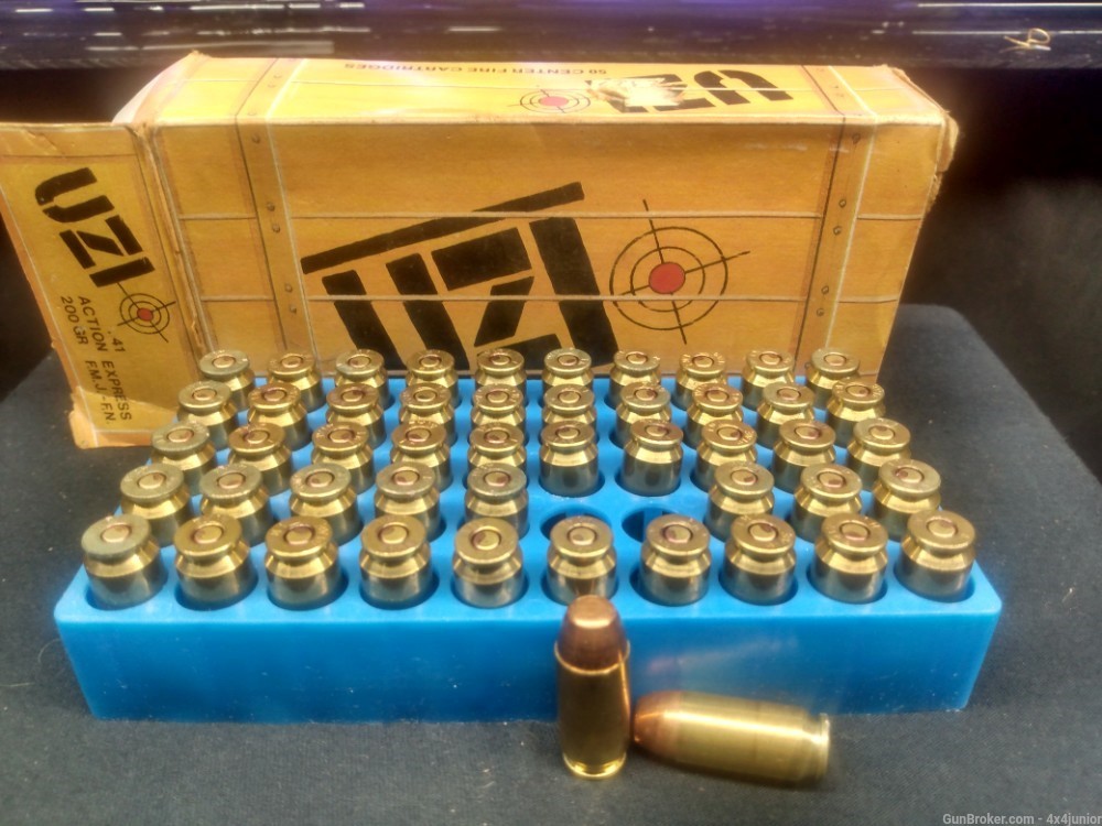 UZI .41 action express ammo N.O.S. 50 rounds bin!-img-0