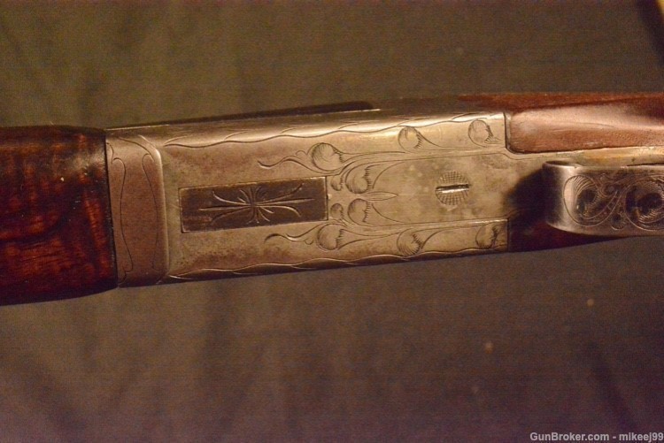 Early first style Baker Sterling Single Barrel Trap gun 12  beveled barrel-img-12
