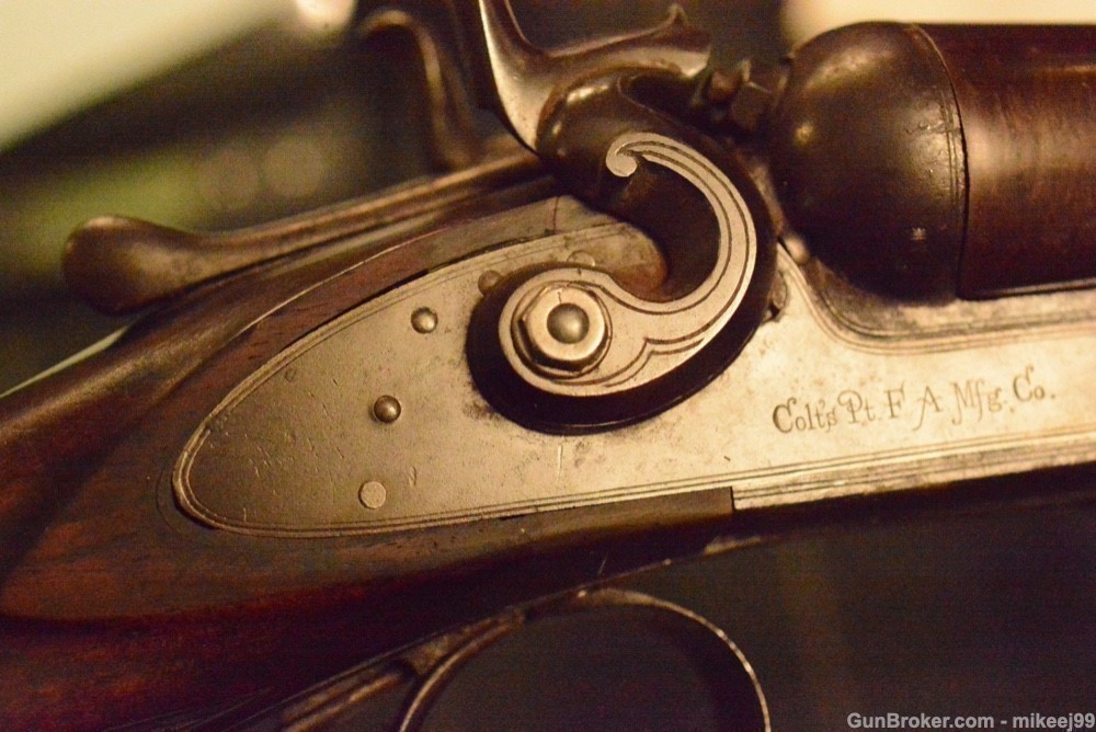 Colt 1878 hammer gun 10 gauge. Beautiful barrels and engraved-img-18