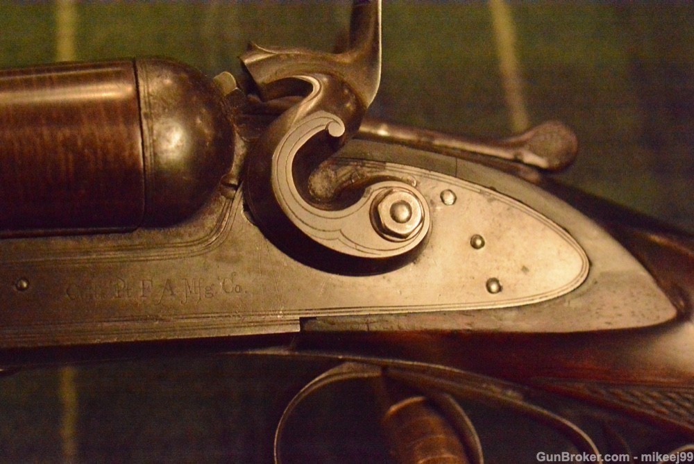 Colt 1878 hammer gun 10 gauge. Beautiful barrels and engraved-img-2