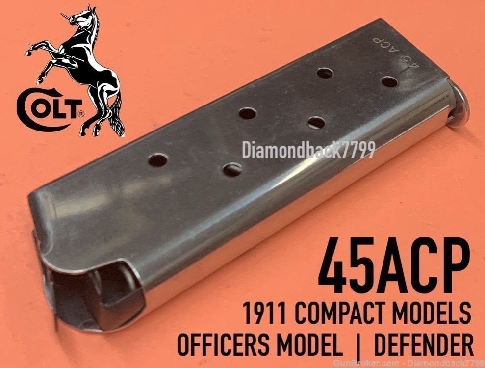 COLT MFG CO. 45ACP Stainless 7 Round  for  Defender Officers Model Compact -img-0