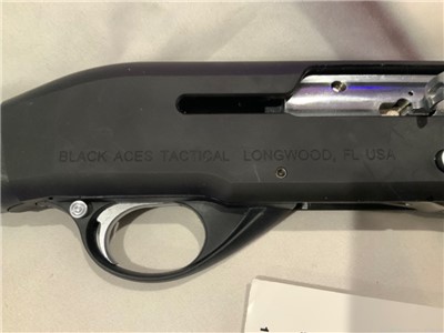 Black Aces semi-auto 12 gauge tactical proS; pistol grip (pistol); new cond