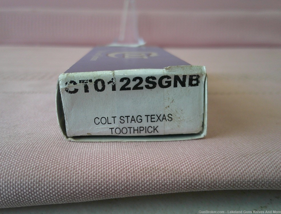 NIB Colt Genuine "THICK STAG" Texas Toothpick Stainless Blade Pocket Knife!-img-16
