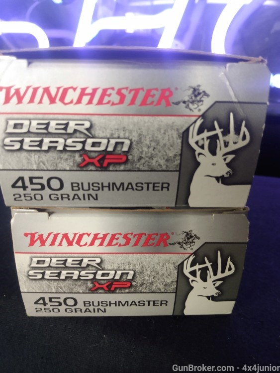 .450 BUSHMASTER WINCHESTER deer season XP extreme poly point 40 rds new!-img-1